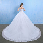 Luxury Wedding Dress 2020 Elegant Ball Gown V Neck Appliques Beaded Princess Plus Size Bridal Gowns Crystal Vestido De Noiva