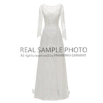 Factory Price 100 % real sample photo Lace boho bohemian  wedding dress bridal gown